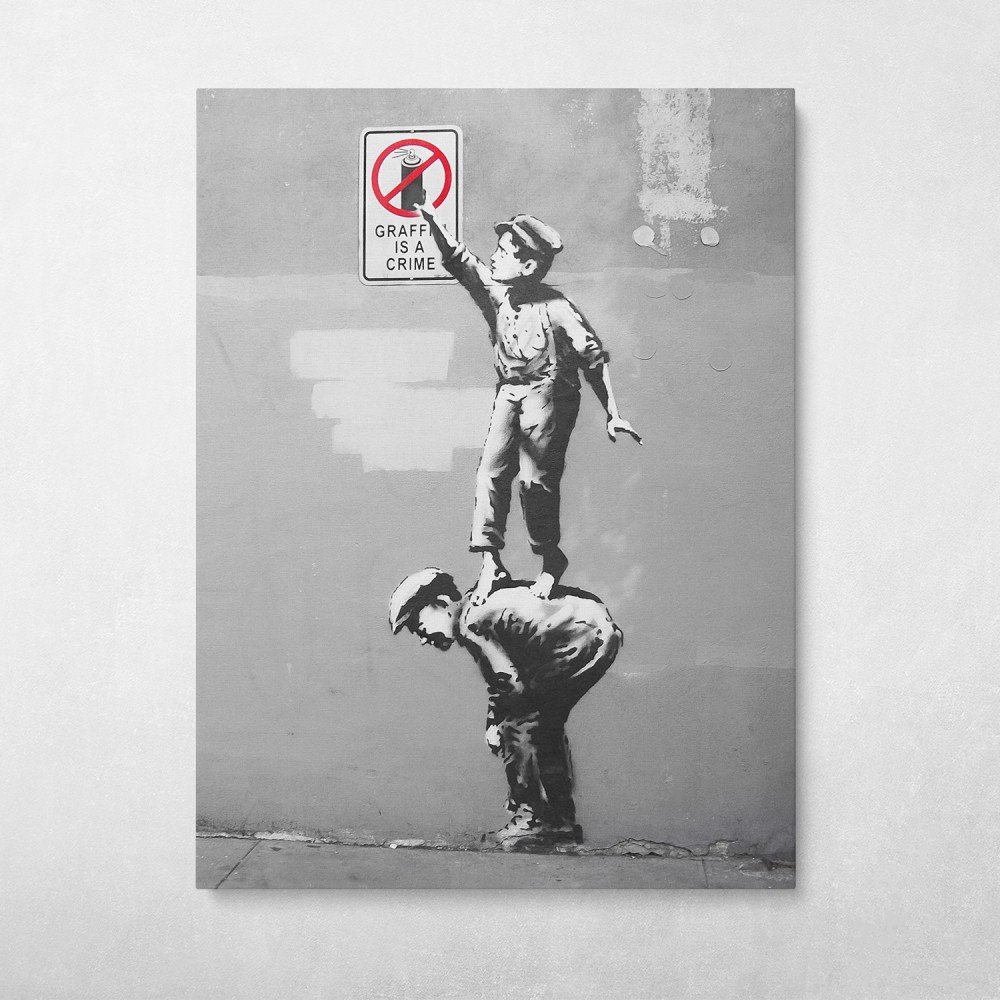 Banksy Graffiti Is A Crime Pop Culture Street Art Wall Art